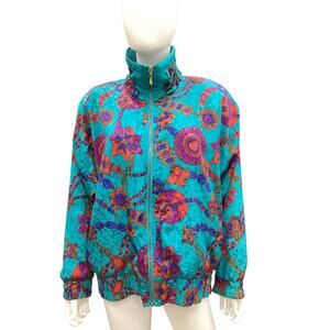 Vintage Lavon Women’s Windbreaker/ Festival Jacket Size M Multicolor Pockets